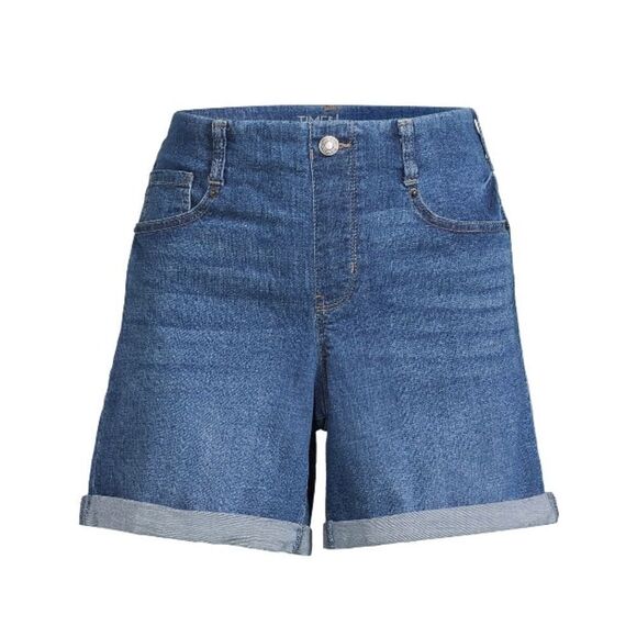 Women’s Denim Rolled Cuff Comfy Shorts 2-Pack Size XL - Picture 7 of 16